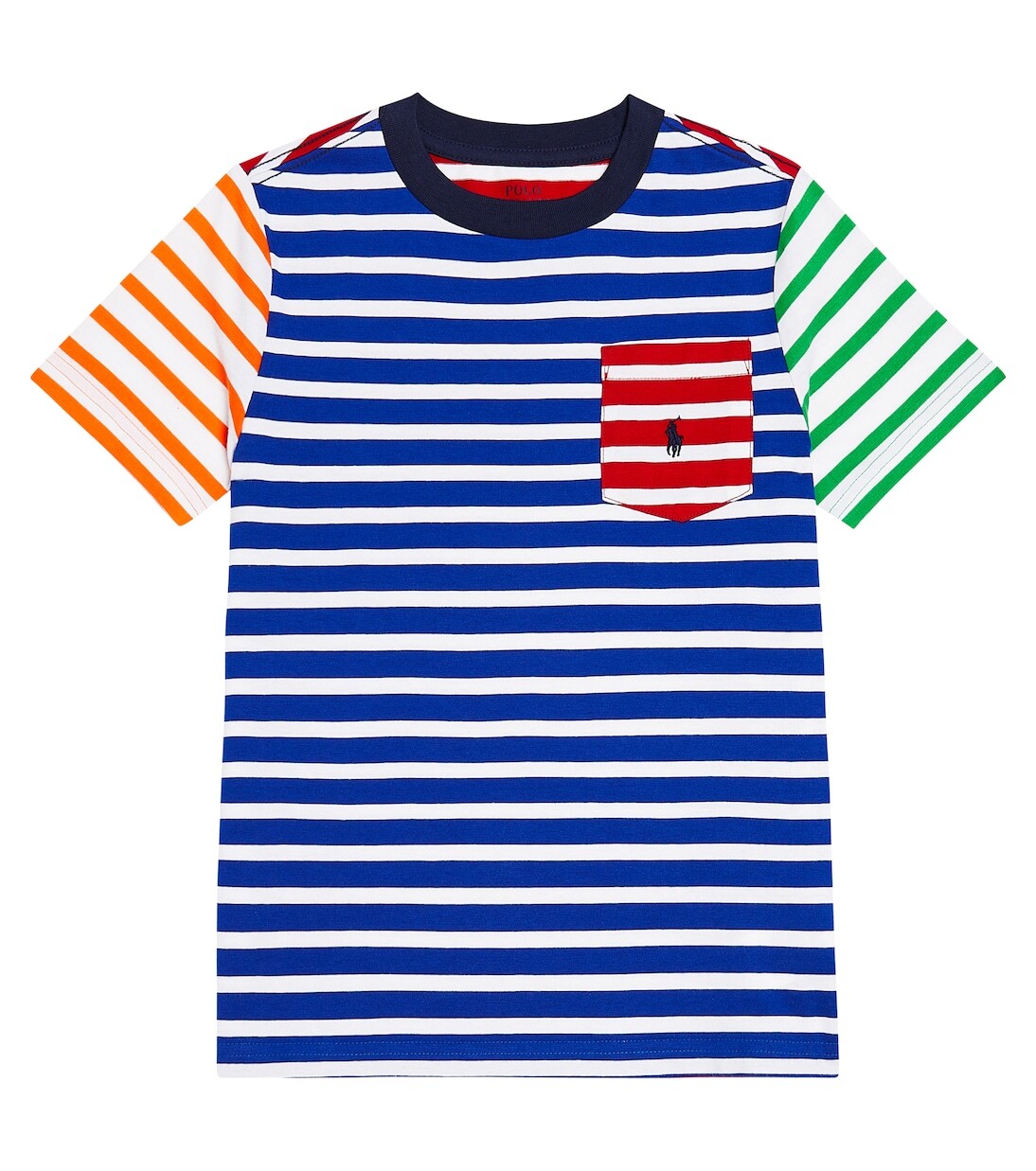 

Футболка из хлопкового джерси с принтом Polo Ralph Lauren Kids, мультиколор