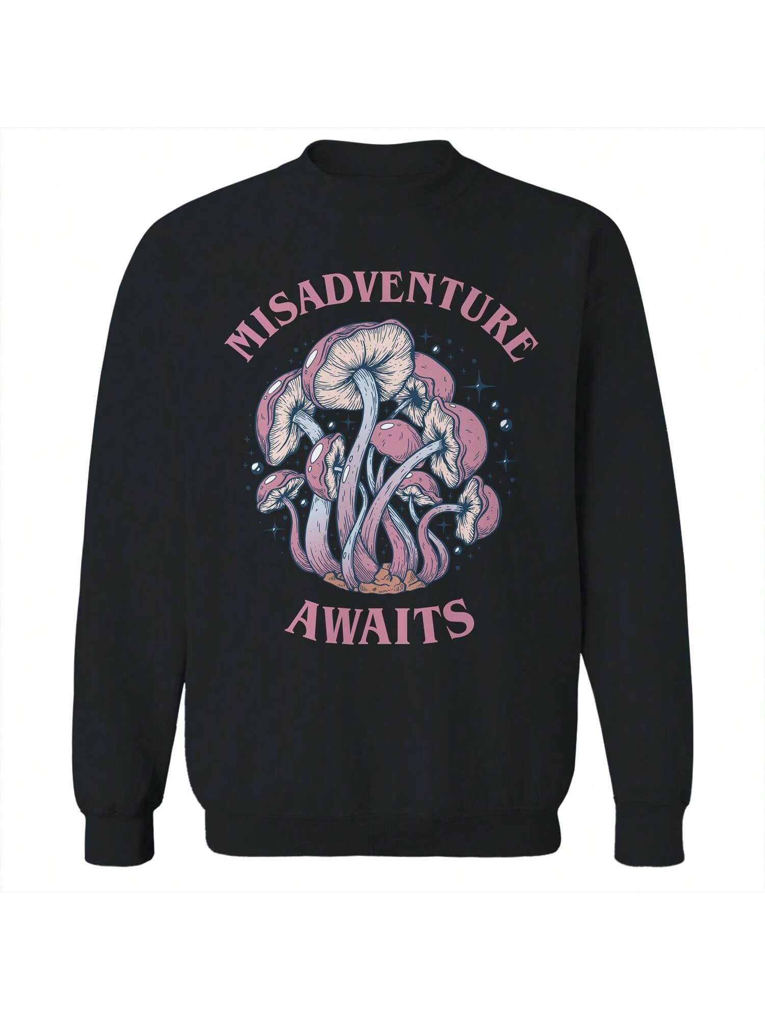 Хлопковый пуловер унисекс с рисунком Pop Creature Misadventure, черный