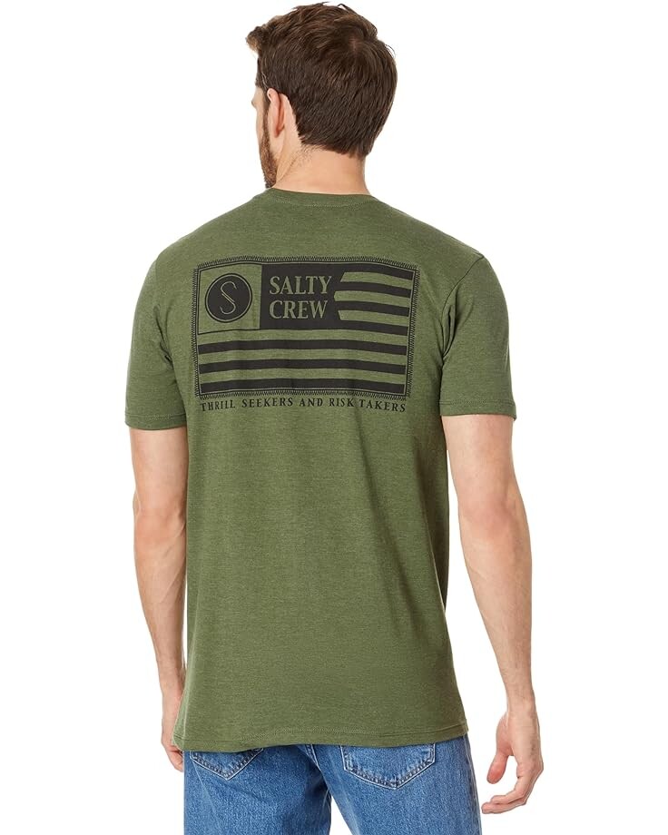 

Футболка Salty Crew Freedom Flag Grey Short Sleeve Tee, цвет Forest Heather