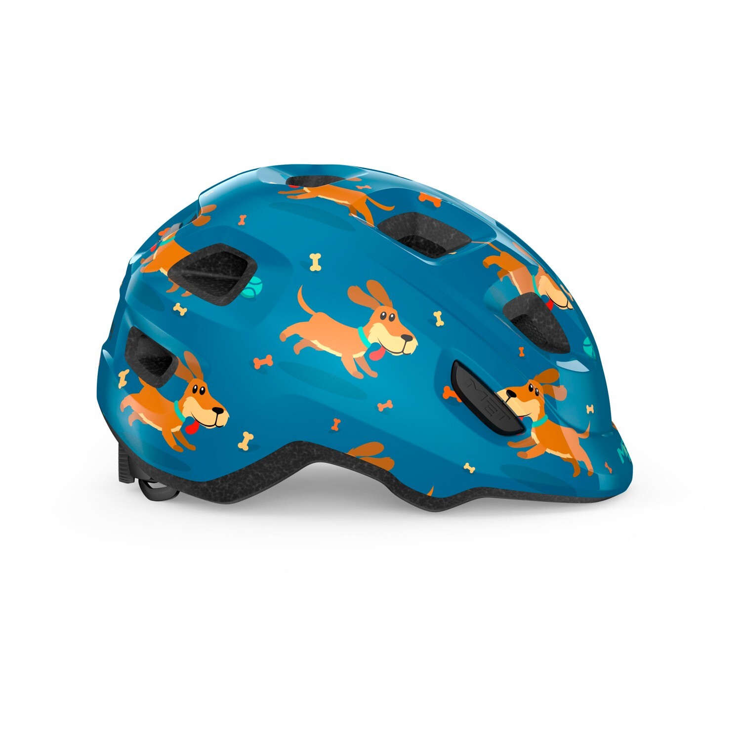 

Велосипедный шлем Met Kid's Hooray, цвет Blue Teckel/Glossy