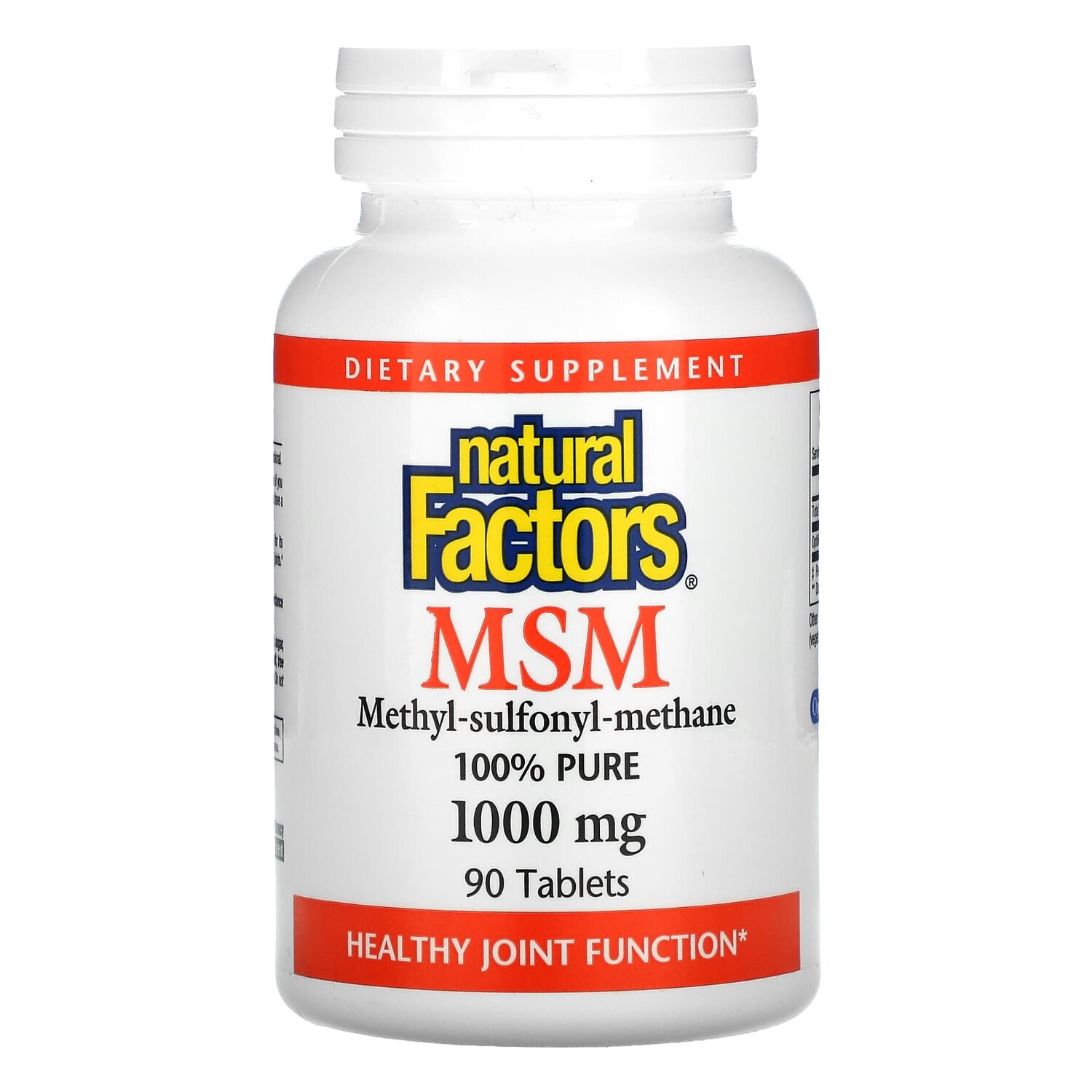 

МСМ, 1000 мг, 90 таблеток, Natural Factors