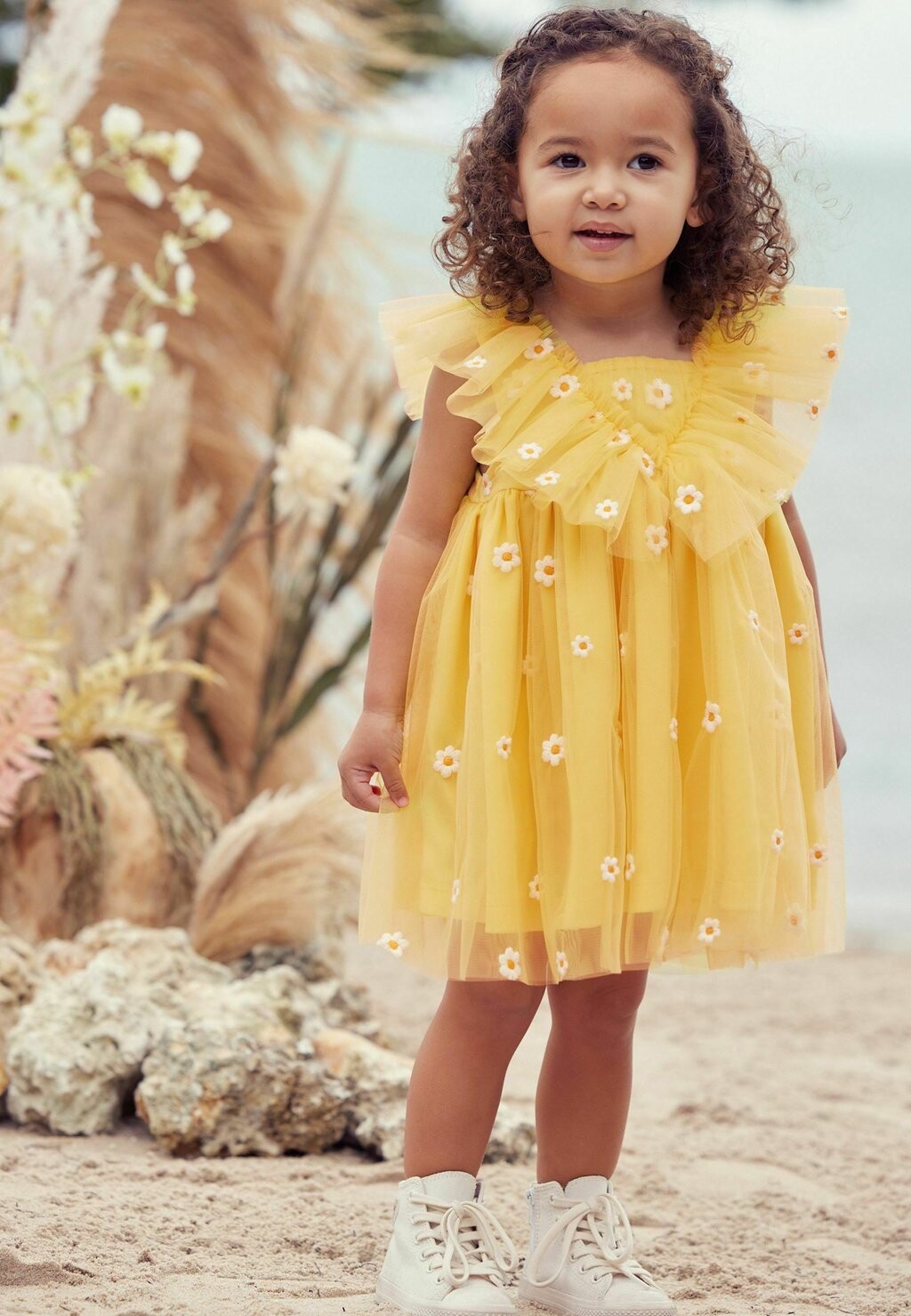 

Летнее платье RUFFLE, REGULAR FIT Next, желтый