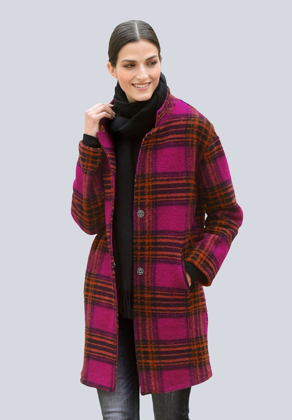 

Классическое пальто Alba Moda, фуксия