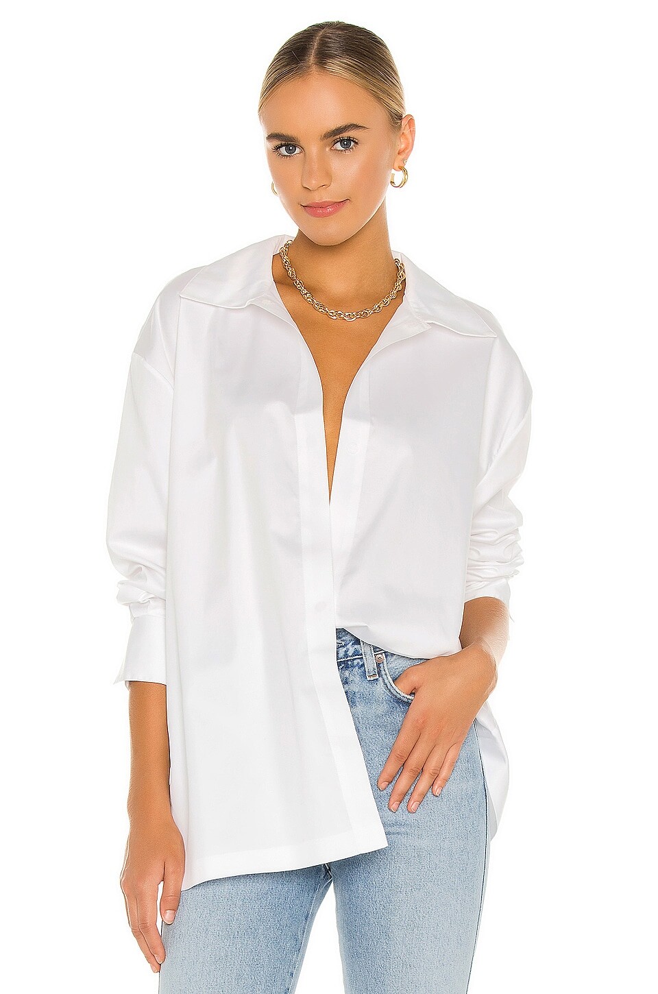 

Рубашка Norma Kamali Oversized Boyfriend NK, белый
