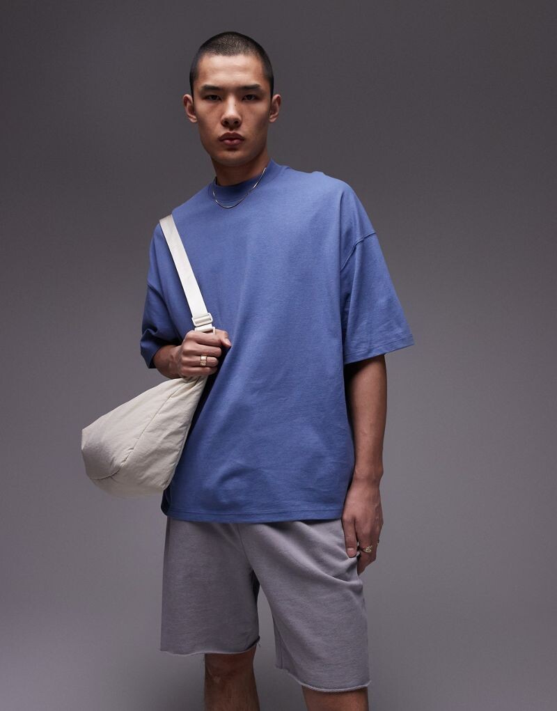 

Topman – синяя футболка экстремального размера oversize