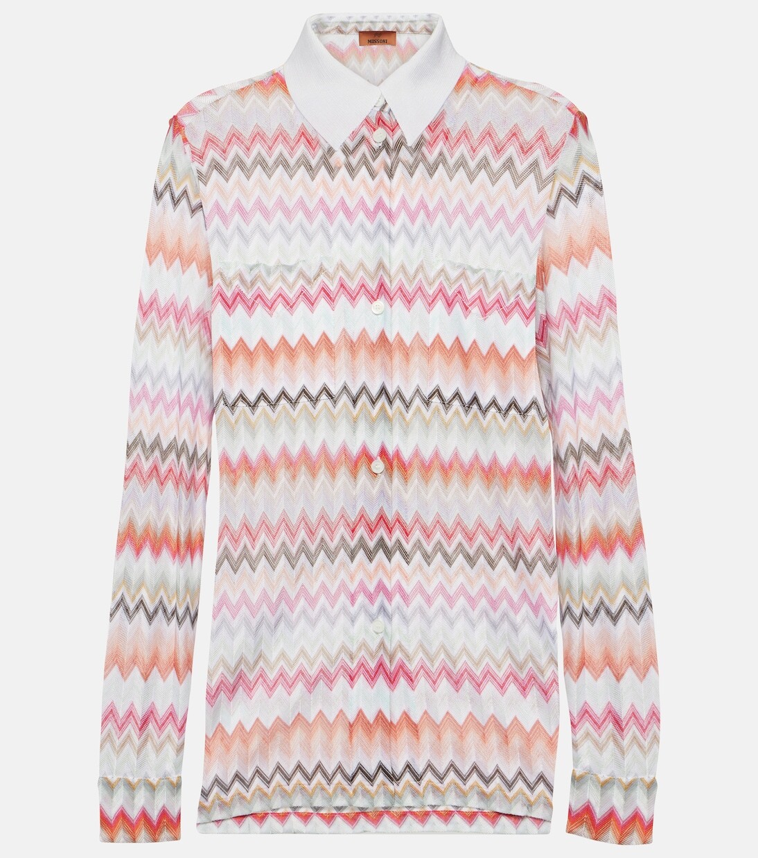 

Рубашка из смесового хлопка с зигзагом Missoni, мультиколор