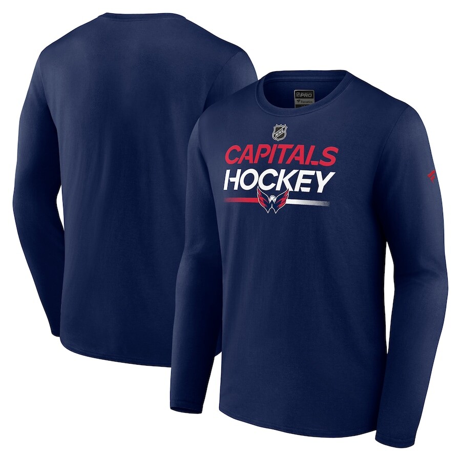 

Футболка с длинным рукавом Fanatics Branded Washington Capitals, нави