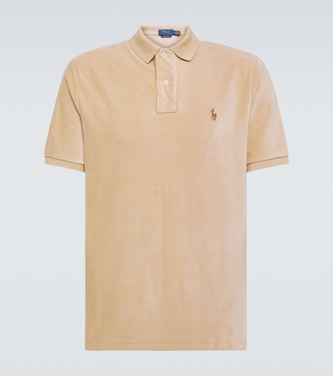 

Вельветовая рубашка-поло Polo Ralph Lauren, бежевый