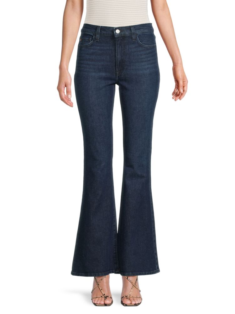 Расклешенные джинсы Heidi с высокой посадкой Hudson, темно-синий