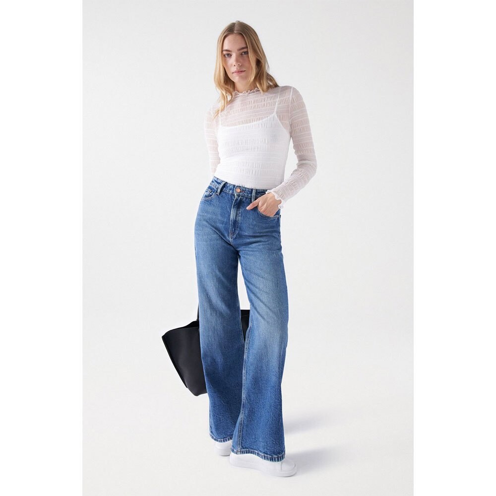 

Свитер Salsa Jeans Textured Sheer Long Sleeve, бежевый