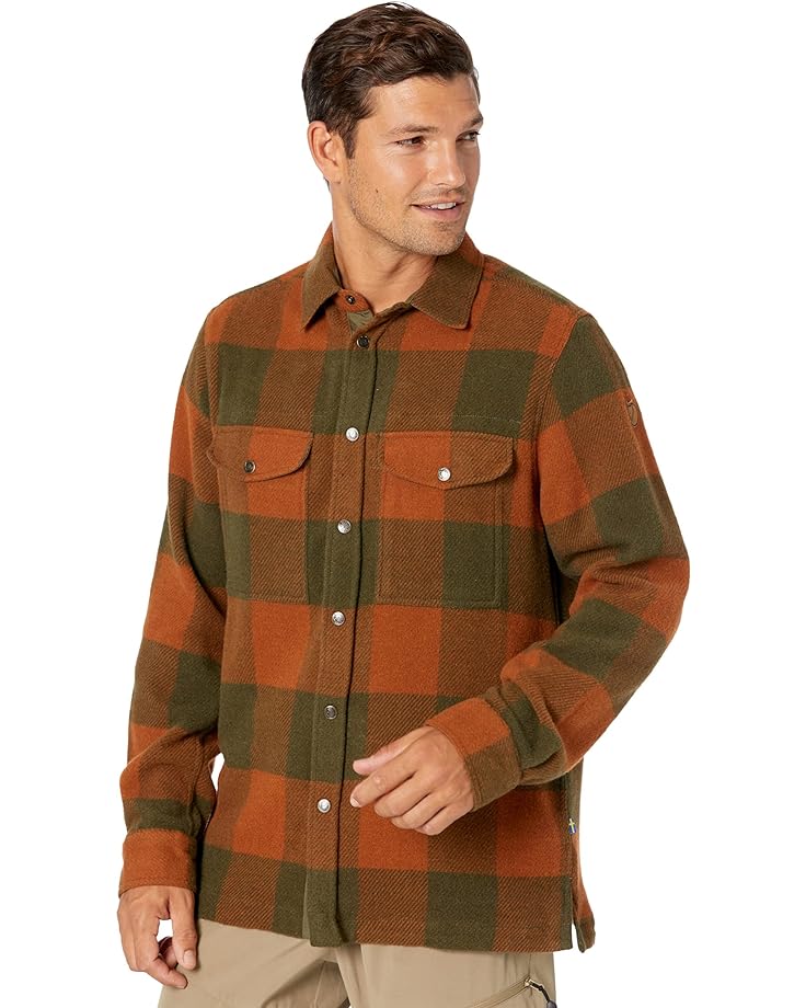 Рубашка Fjällräven Canada Shirt, цвет Autumn Leaf/Laurel Green