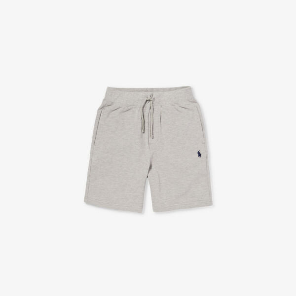 

Шорты из хлопкового пике с вышитым логотипом и кулиской для мальчиков Polo Ralph Lauren, серый