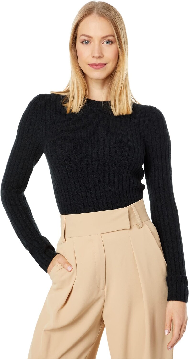 

Узкий пуловер Anguila с круглым вырезом Madewell, цвет True Black