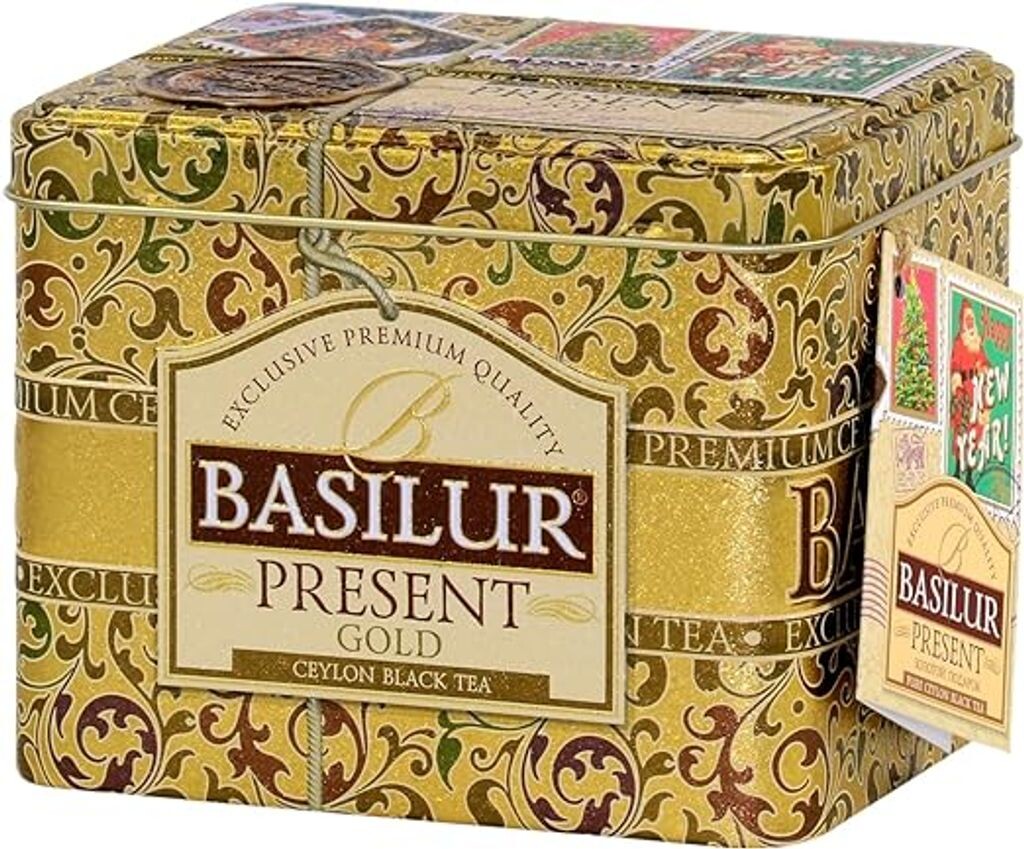 

Чай черный BASILUR Present Gold в банке 100г