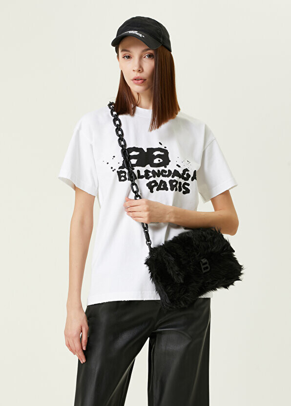 

Белая футболка с логотипом Balenciaga, Белый