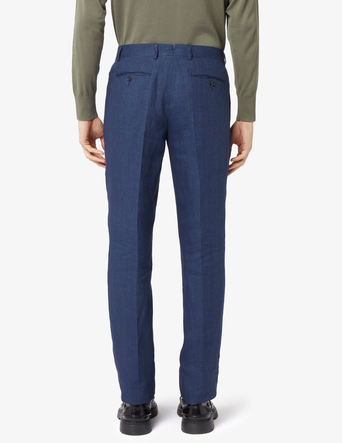 

Льняные брюки стоимостью 1 пенс Sartoria Italiana, синий