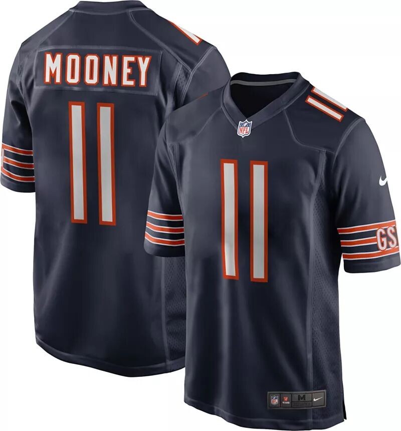 

Мужское темно-синее игровое джерси Nike Chicago Bears Darnell Mooney #11