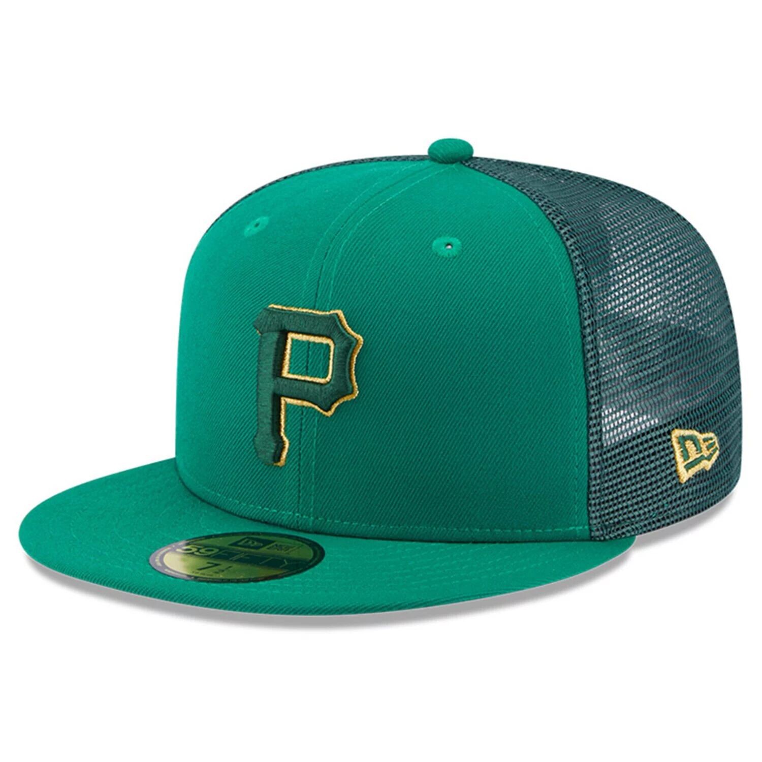 

Мужская облегающая шляпа New Era Kelly Green Pittsburgh Pirates 2023 ко Дню Святого Патрика 59FIFTY