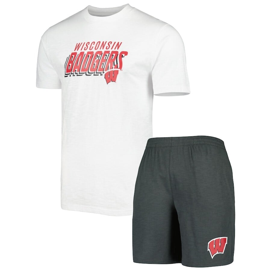 

Пижамный комплект Concepts Sport Wisconsin Badgers, угольный