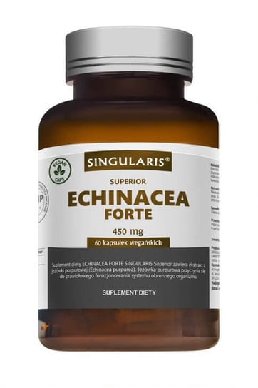 Эхинацея Форте, Улучшенная пищевая добавка 450мг, 60 капсул. Singularis-Herbs