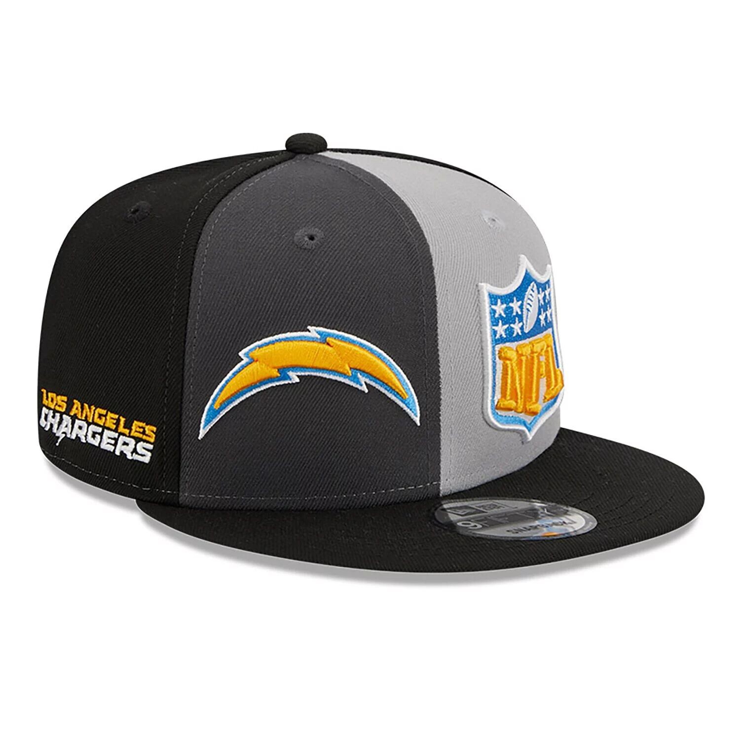 

Мужская кепка New Era черного/серого цвета Los Angeles Chargers 2023 Sideline 9FIFTY Snapback