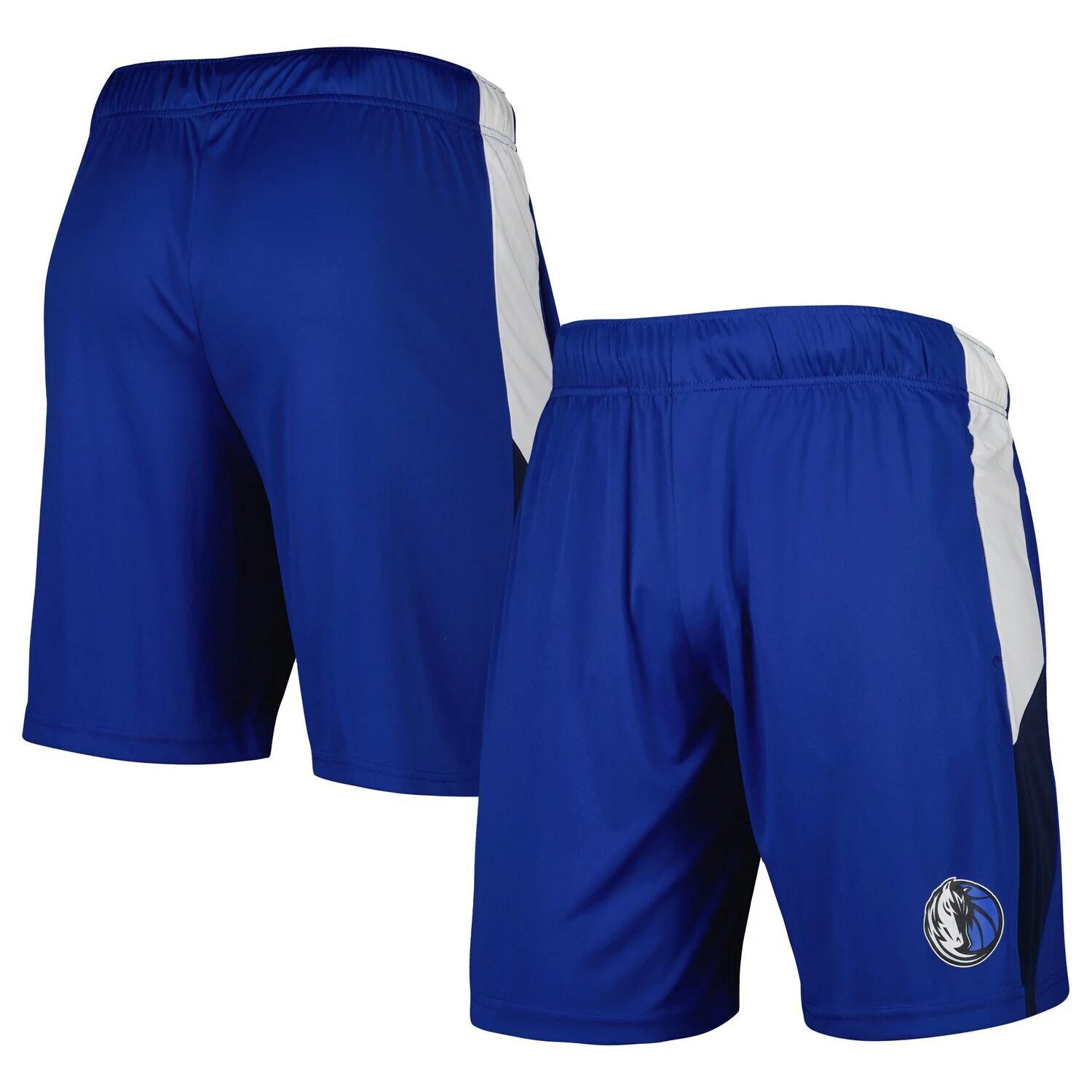 

Мужские фирменные синие шорты Dallas Mavericks Champion Rush с цветными блоками Fanatics