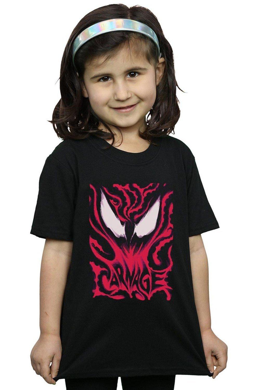 Хлопковая футболка Venom Carnage Marvel, черный