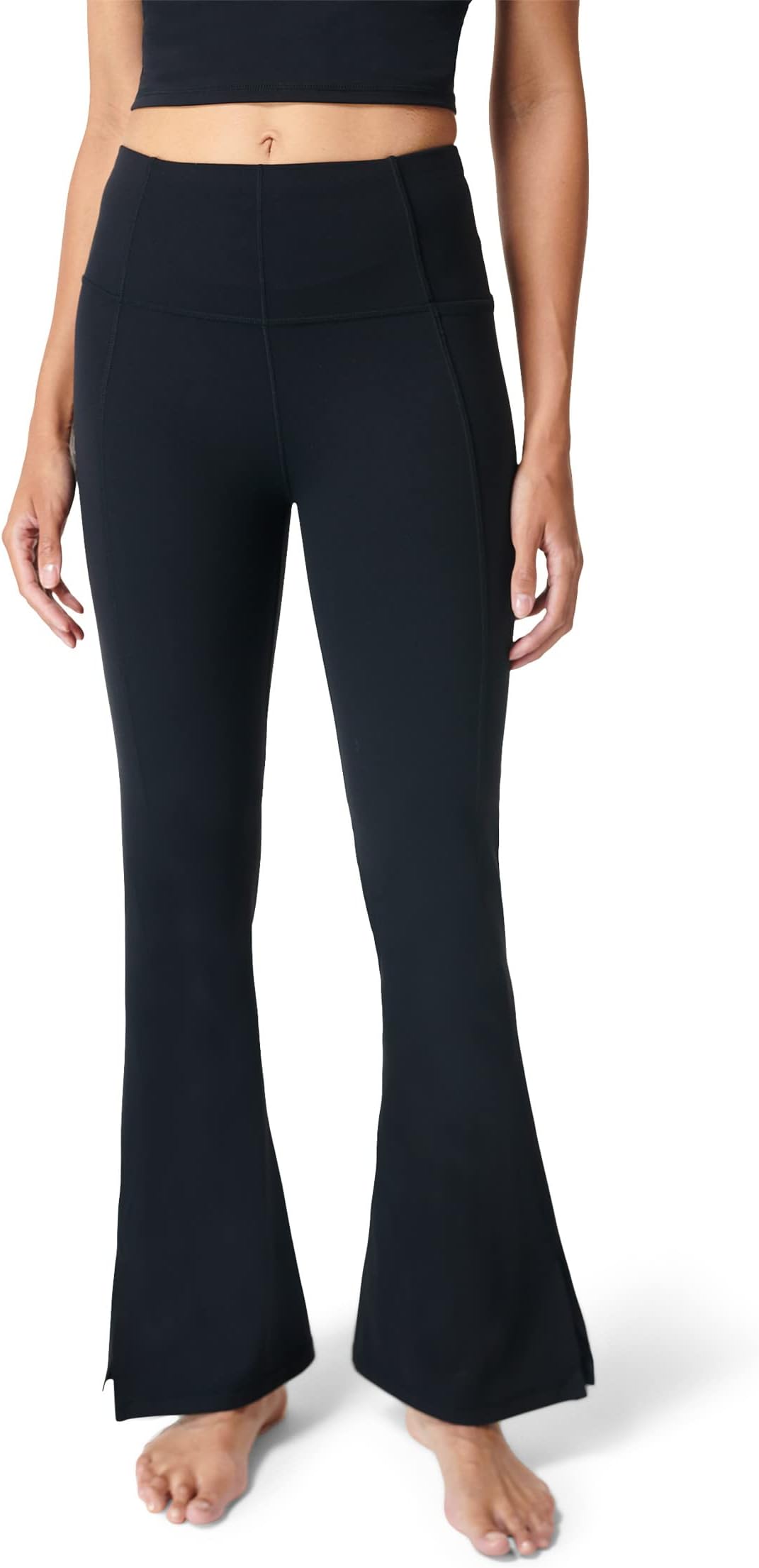 Супермягкие расклешенные брюки для йоги шириной 30 дюймов Sweaty Betty, черный