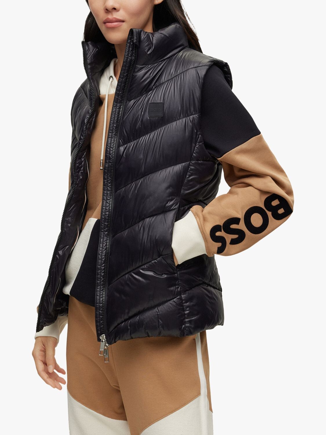 

Утепленный жилет HUGO BOSS Palisa, черный
