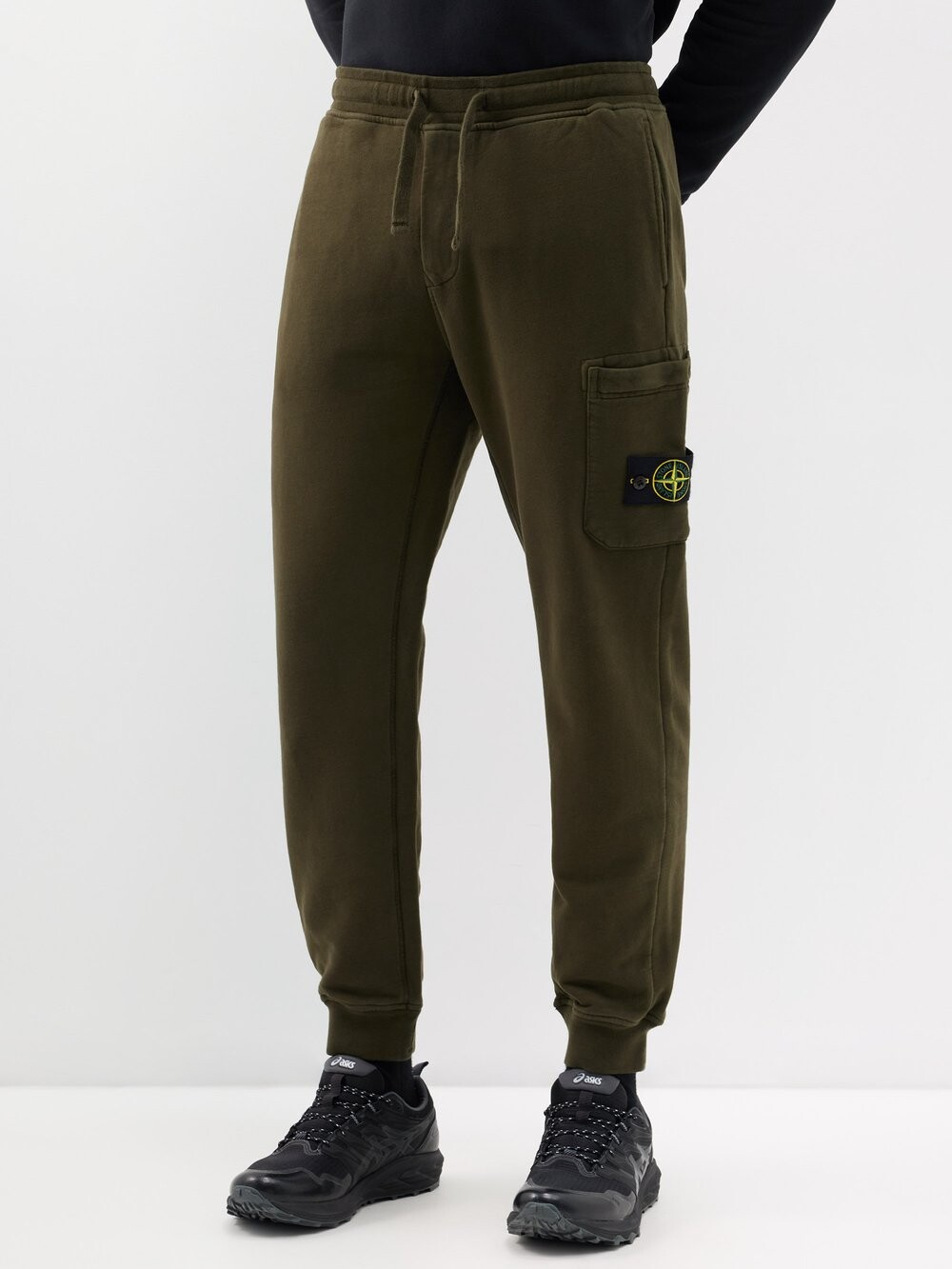 

Спортивные брюки из хлопкового джерси с карманами-карго Stone Island, зеленый