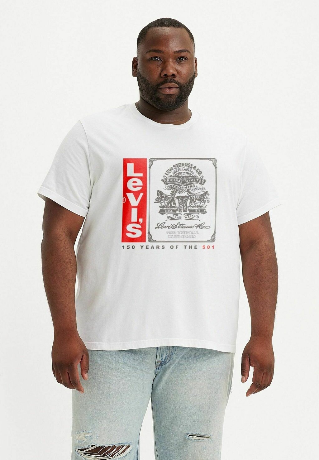 

Футболка с принтом Levi's, бежевый