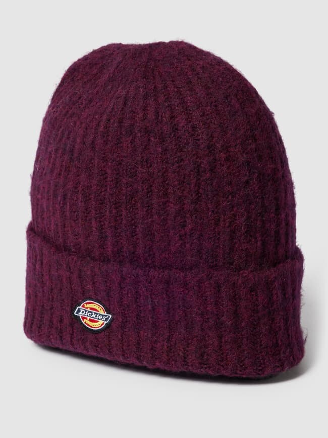 

Шапка с нашивкой-лейблом, модель "BREWTON BEANIE" Dickies, сливовый