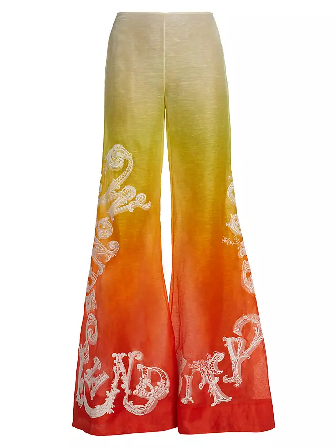

Расклешенные брюки Wonderland с эффектом омбре Zimmermann, цвет sunset ombre