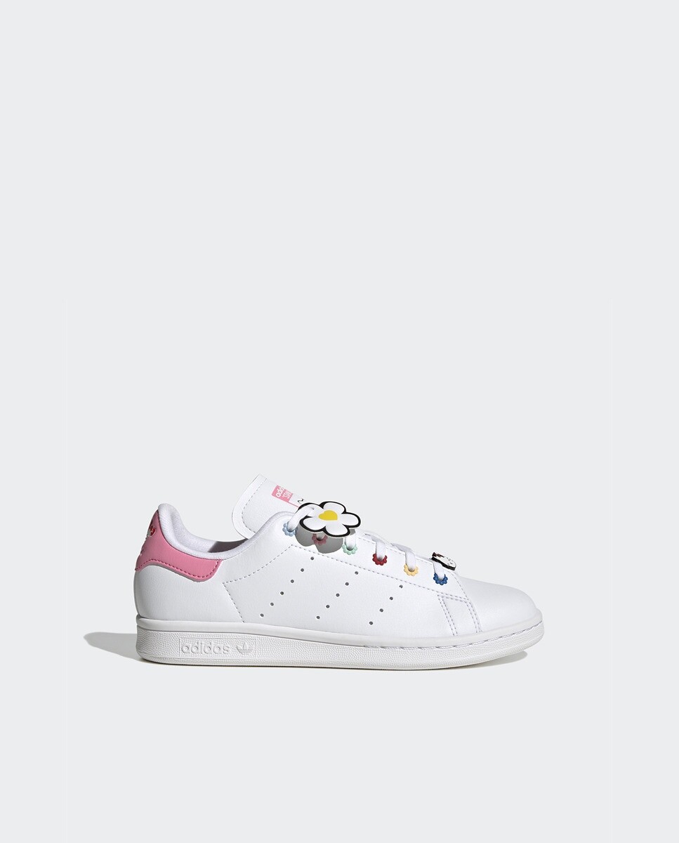 

Детские повседневные кроссовки adidas Originals x Hello Kitty Stan Smith J adidas, белый/розовый