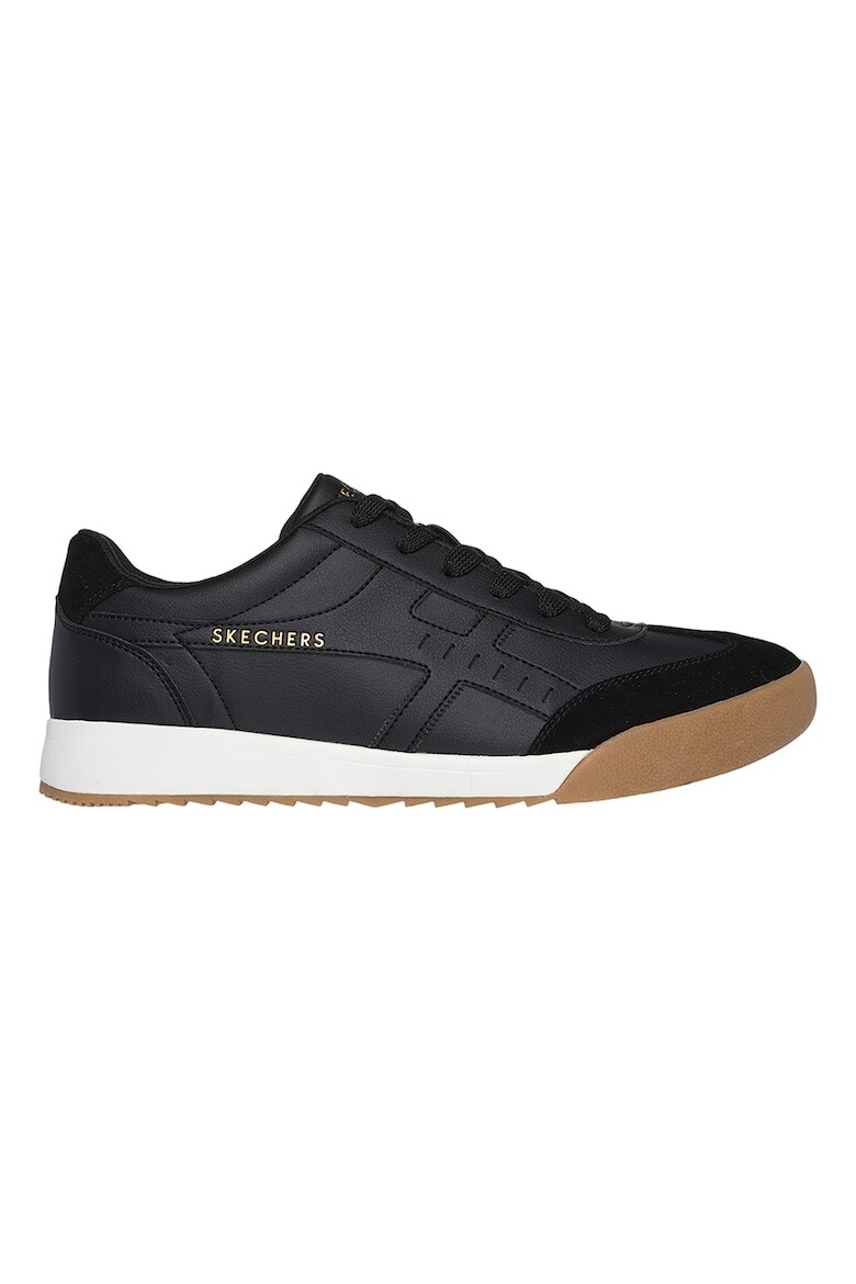

Кроссовки Zinger из экокожи с замшей Skechers, черный