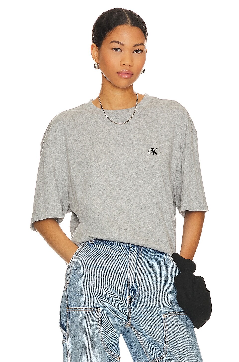 

Футболка Calvin Klein Archive Logo Relaxed Short Sleeve, цвет Heroic Grey Heather