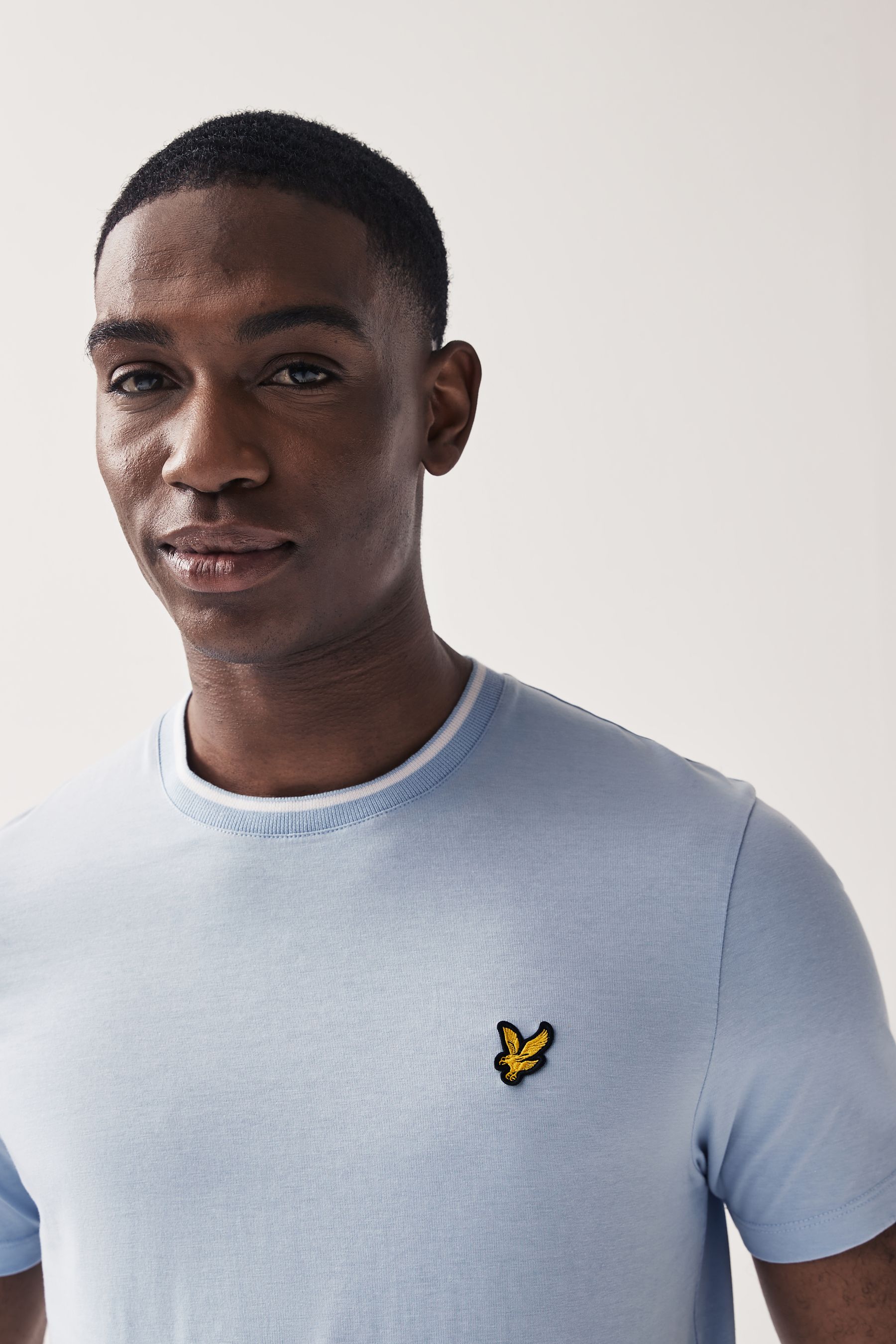 

Футболка с воротником-стойкой Lyle & Scott, синий