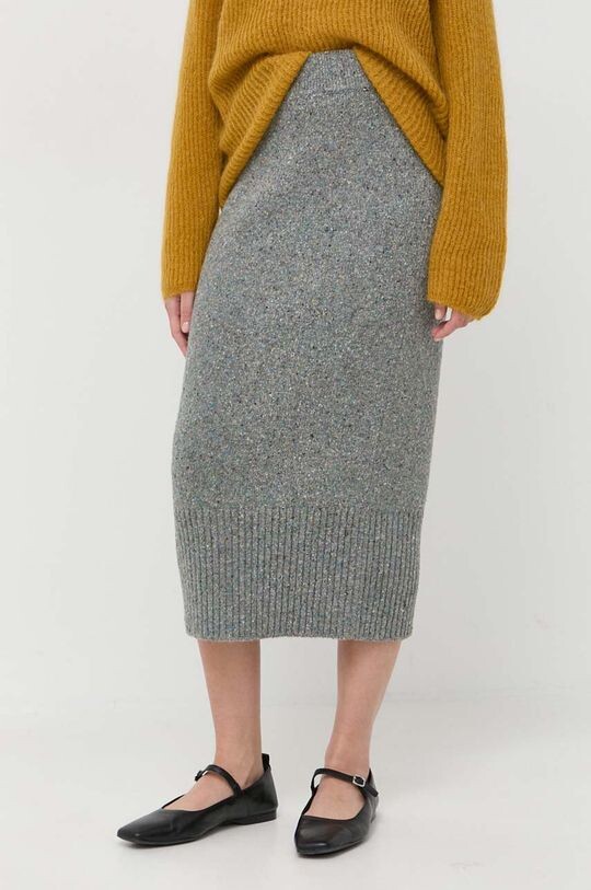 

Шерстяная юбка Weekend Max Mara, серый
