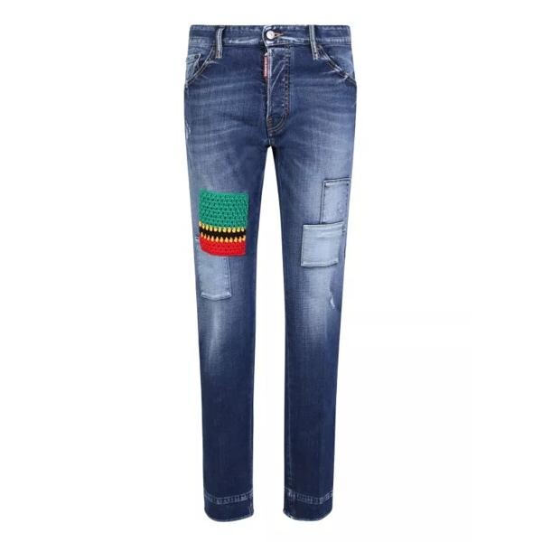 

Джинсы dark jamaica wash bob blue jeans Dsquared2, мультиколор