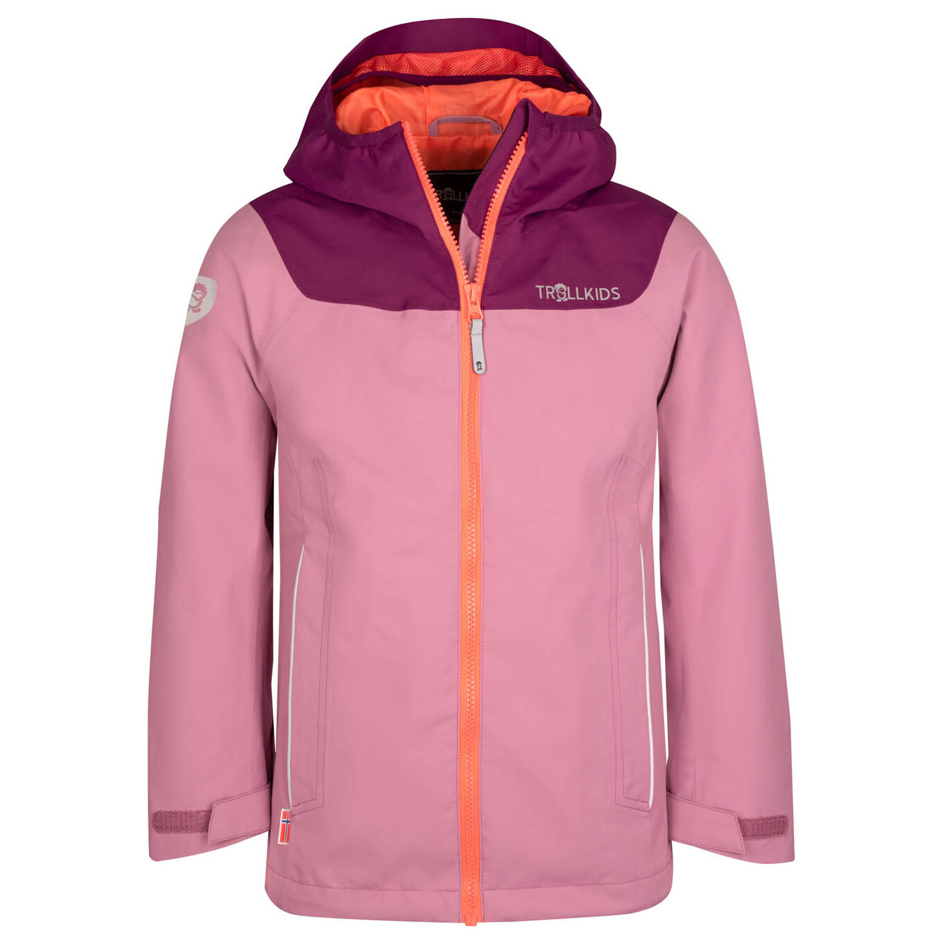 

Дождевик Trollkids Girls Bergen, цвет Orchid/Mulberry/Peach