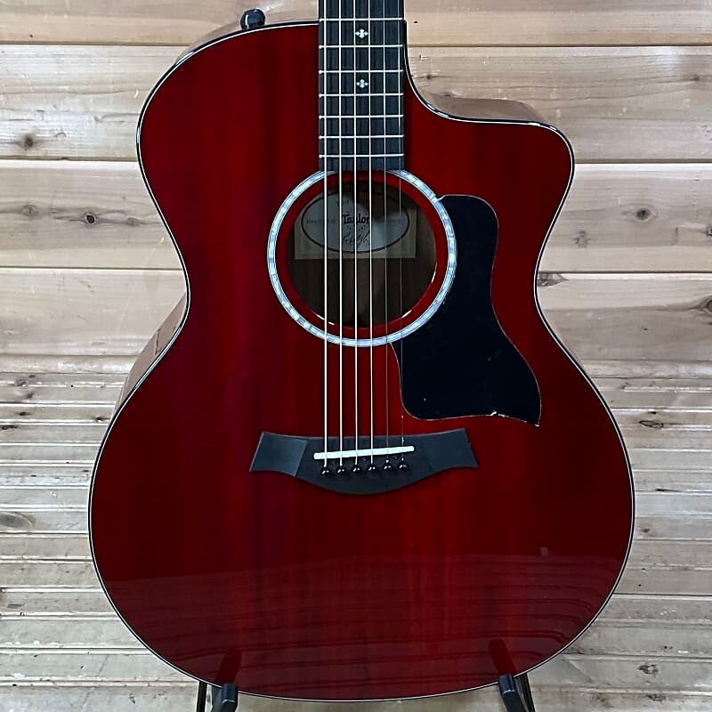 

Акустическая гитара Taylor 224ce DLX LTD Acoustic Guitar - Trans Red