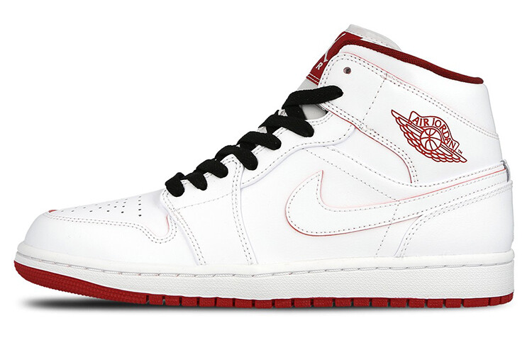 

Jordan 1 Retro Mid White Gym Красный Черный