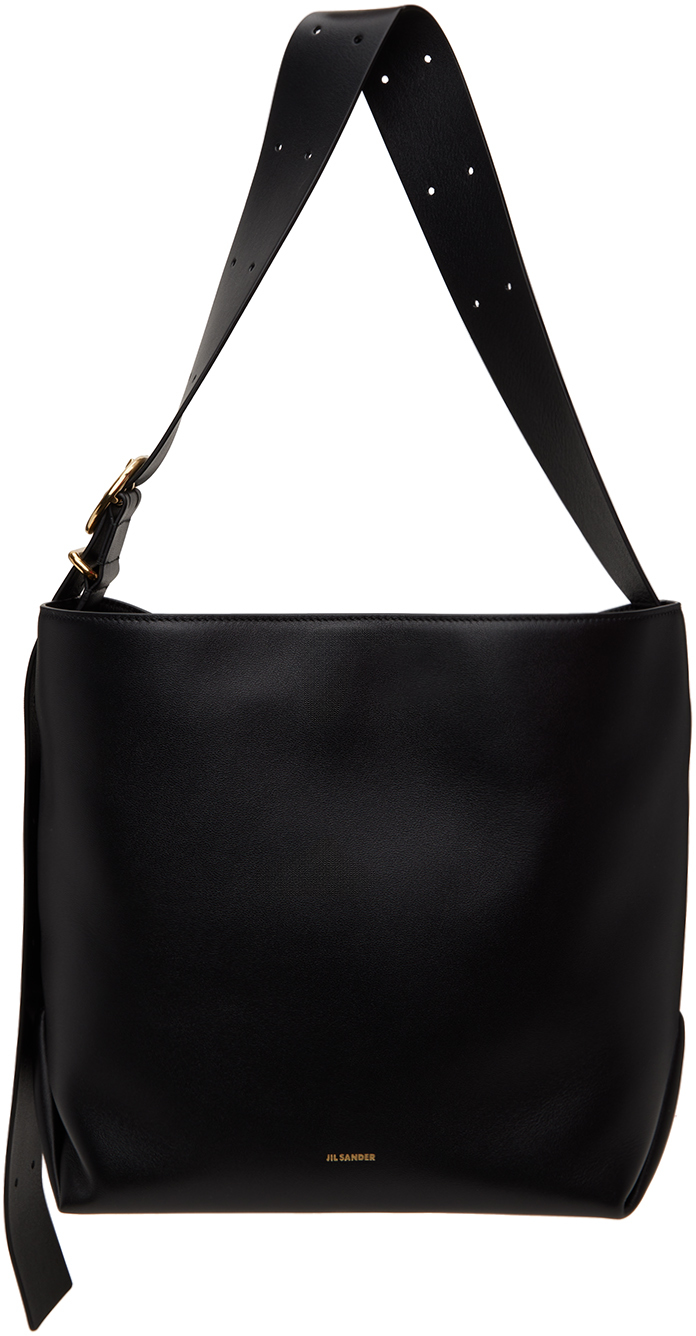 Черная сумка-тоут среднего размера Jil Sander