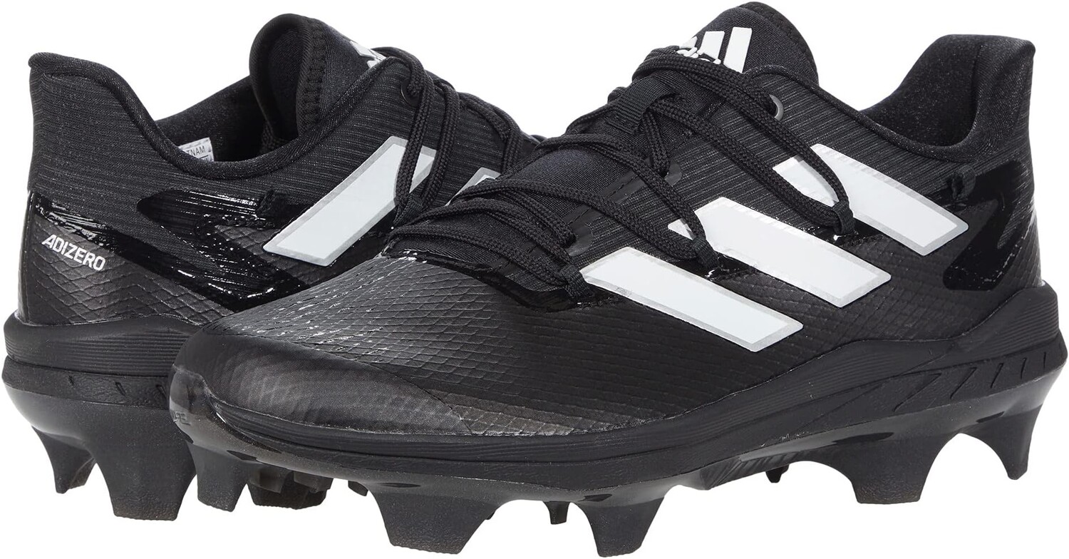 

Бутсы Adizero Afterburner 8 Pro TPU Baseball Shoes adidas, цвет Black/White/Silver Metallic