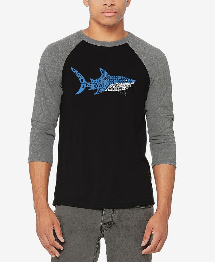 Мужская футболка Daddy Shark Raglan Baseball Word Art LA Pop Art, серый силиконовый чехол жираф на акуле на meizu m6s мейзу м6с