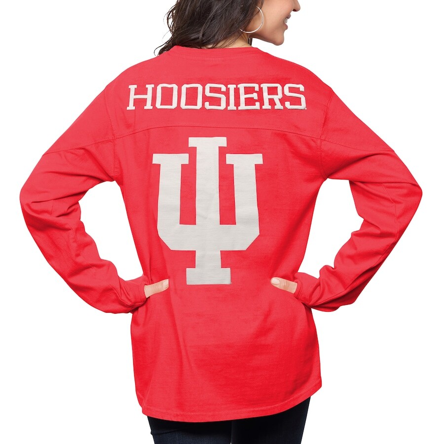 

Футболка с длинным рукавом Pressbox Indiana Hoosiers, малиновый