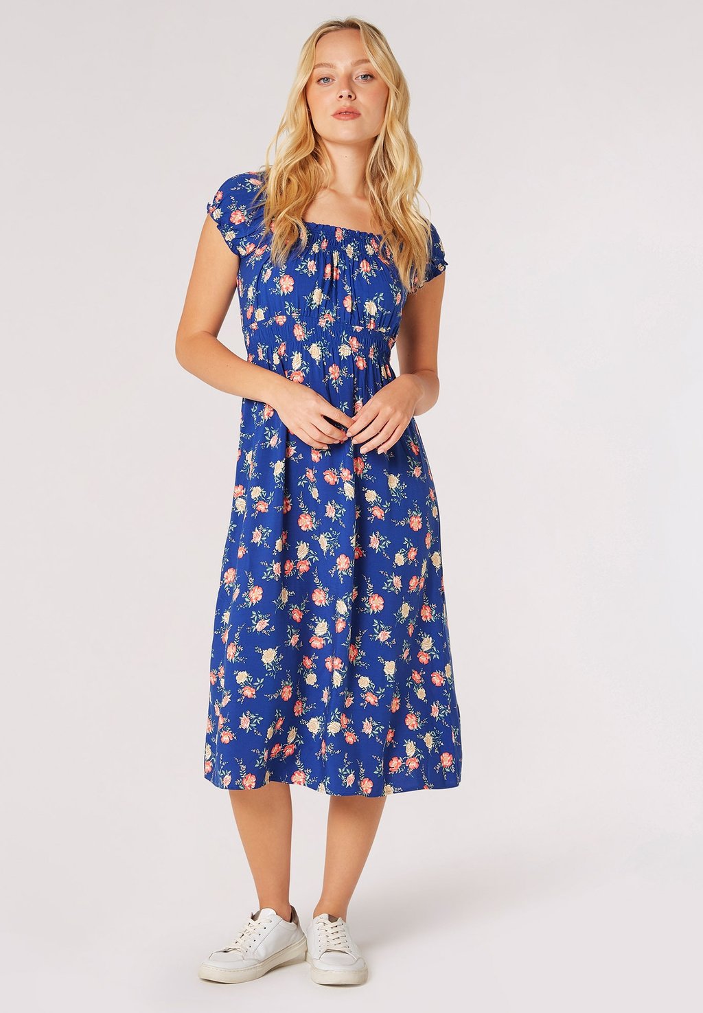 Дневное платье VINTAGE ROSE MILKMAID MIDI Apricot, цвет blue