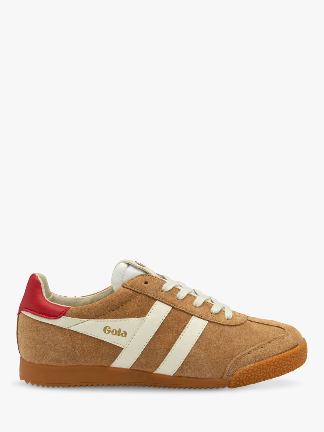 

Замшевые кроссовки на шнуровке Gola Classics Elan, карамельный/белый/красный