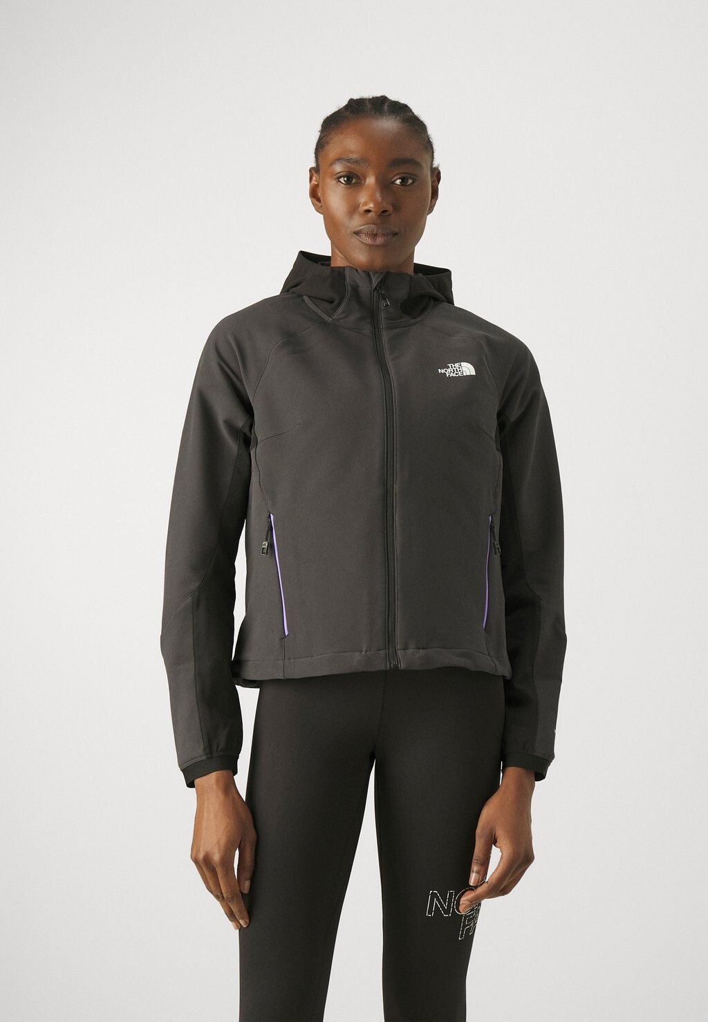 

Куртка Softshell The North Face, цвет asphalt grey/black/optic violet