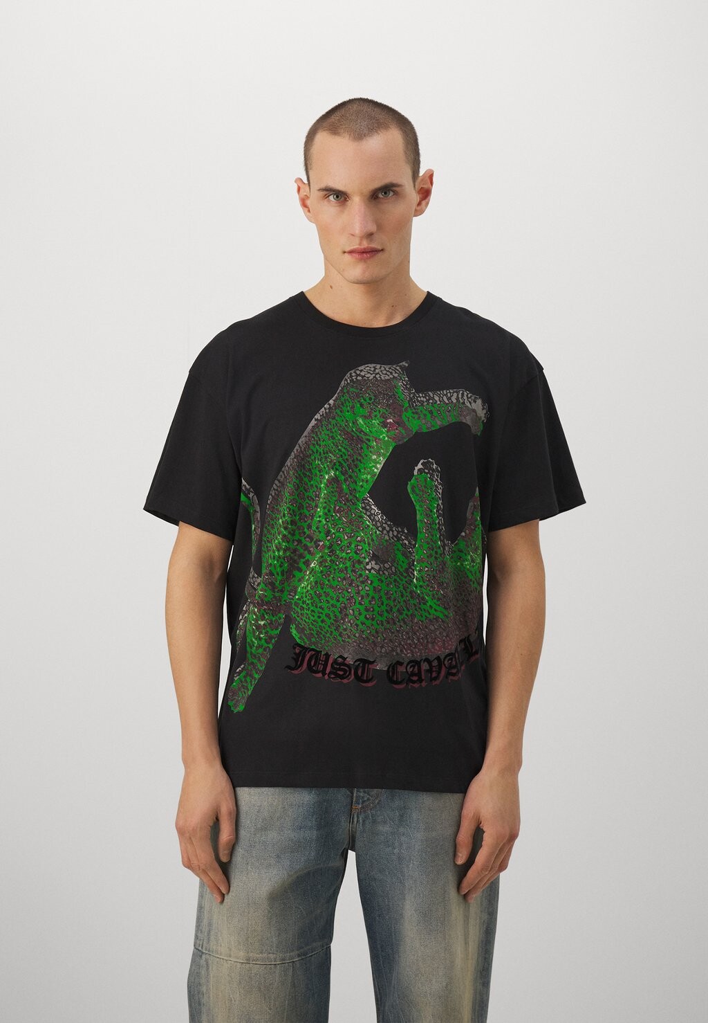 

Футболка с принтом Double Leopard Just Cavalli, черный